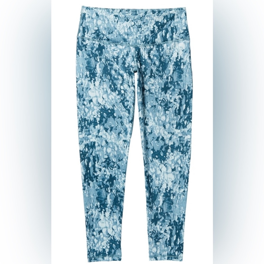 Z By Zella High Waisted Printed Leggings Blue Clearwater Women’s S